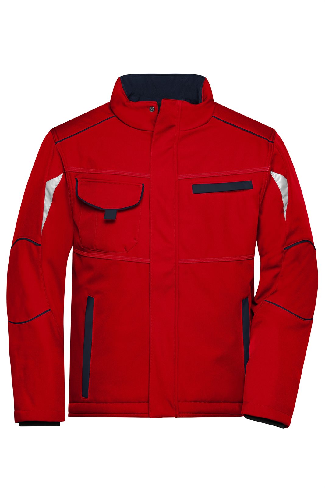 Jacke Unisex Rot/Blau – Workwear Softshell Padded Jacket - COLOR -