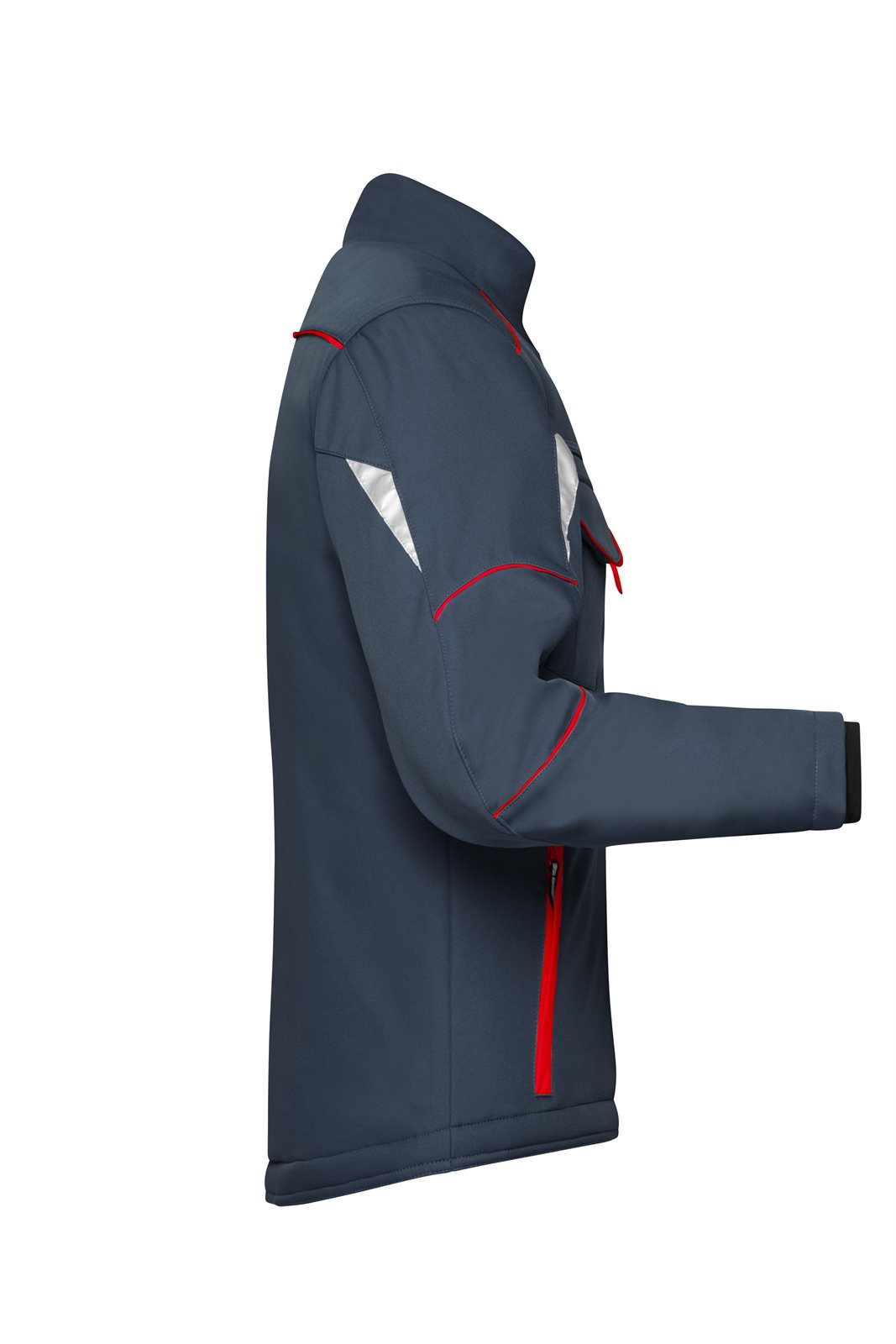 Jacke Unisex Rot/Grau – Workwear Softshell Padded Jacket - COLOR -, Detailansicht