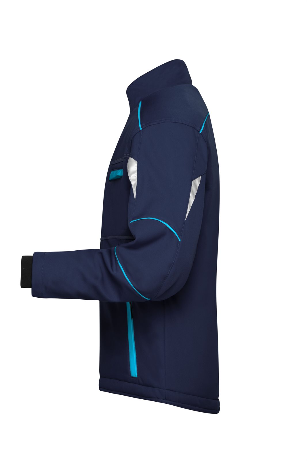 Jacke Unisex Blau – Workwear Softshell Padded Jacket - COLOR -, Detailansicht