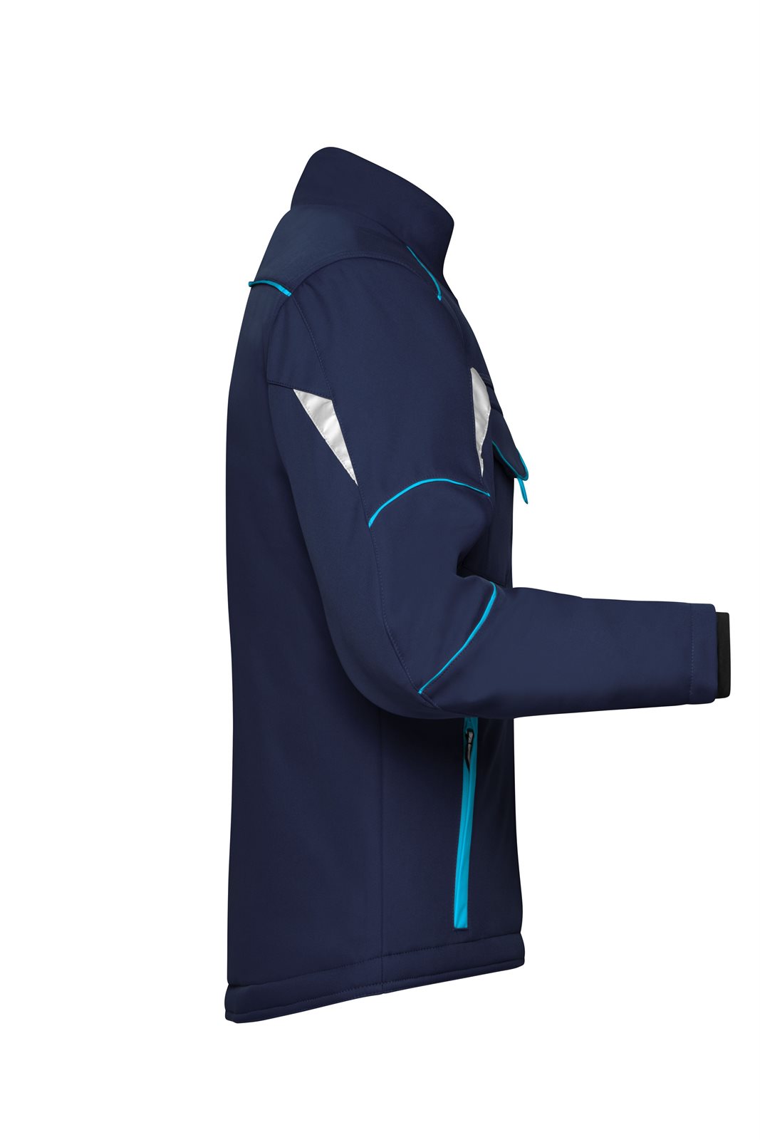 Jacke Unisex Blau – Workwear Softshell Padded Jacket - COLOR -, Detailansicht