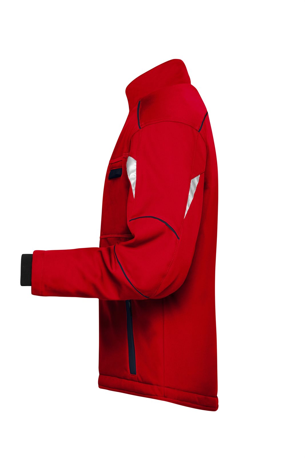 Jacke Unisex Rot/Blau – Workwear Softshell Padded Jacket - COLOR -, Detailansicht