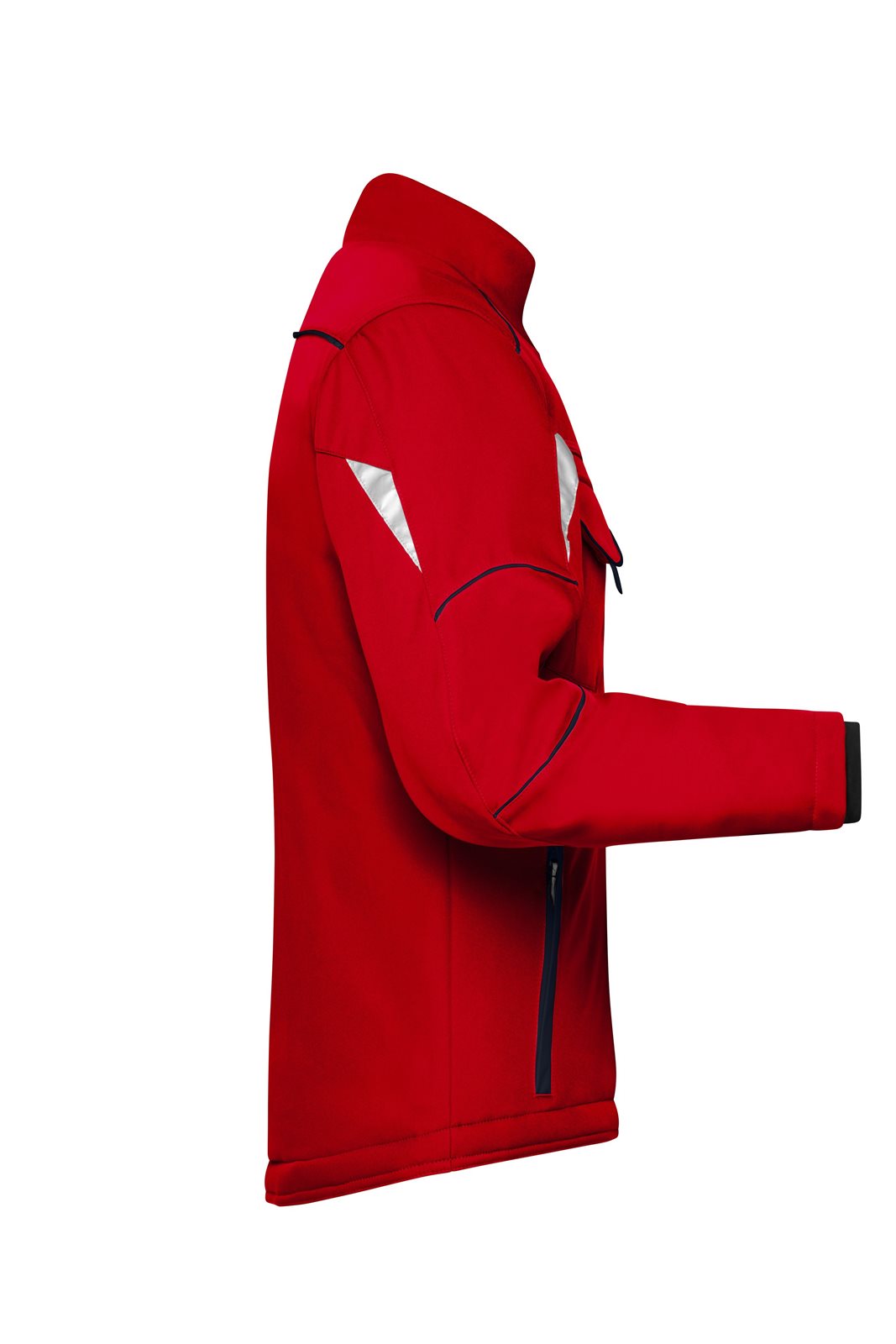 Jacke Unisex Rot/Blau – Workwear Softshell Padded Jacket - COLOR -, Detailansicht