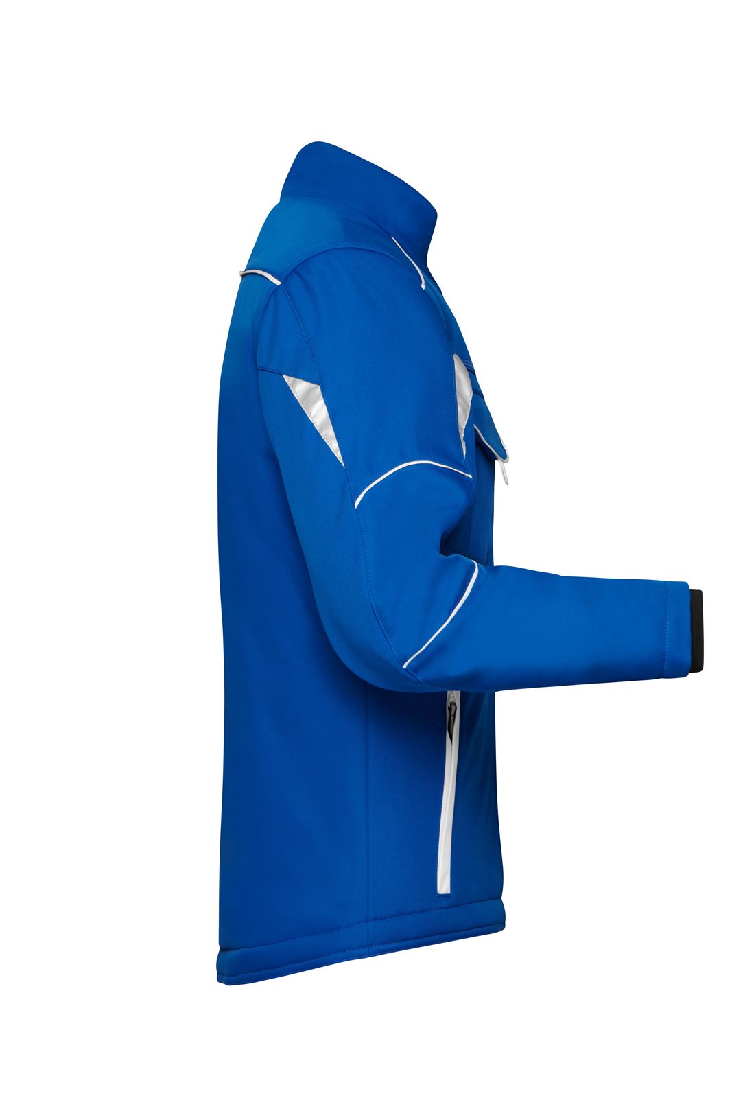 Jacke Unisex Weiß/Blau – Workwear Softshell Padded Jacket - COLOR -, Detailansicht