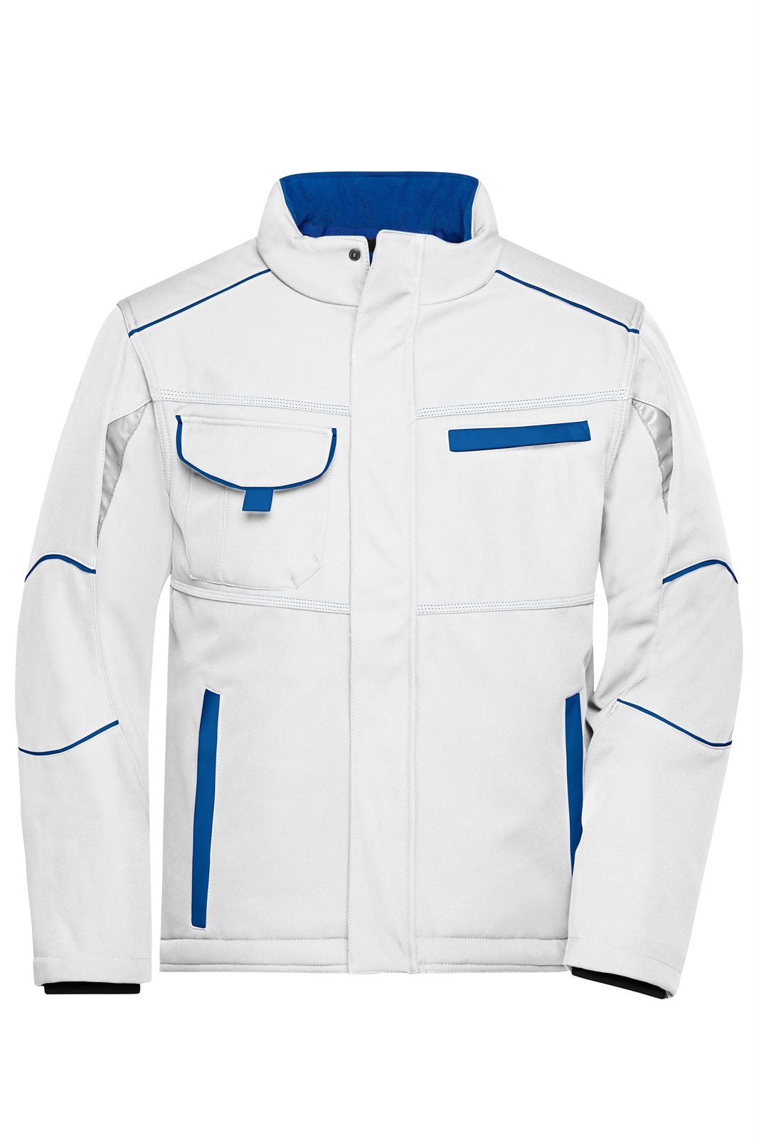 Jacke Unisex Weiß/Blau – Workwear Softshell Padded Jacket - COLOR -