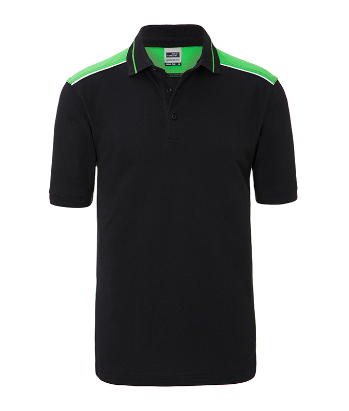 Poloshirt Herren Schwarz/Grün – Men's Workwear Polo - COLOR -