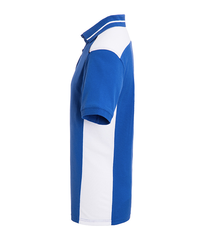 Poloshirt Herren Weiß/Blau – Men's Workwear Polo - COLOR -, Detailansicht