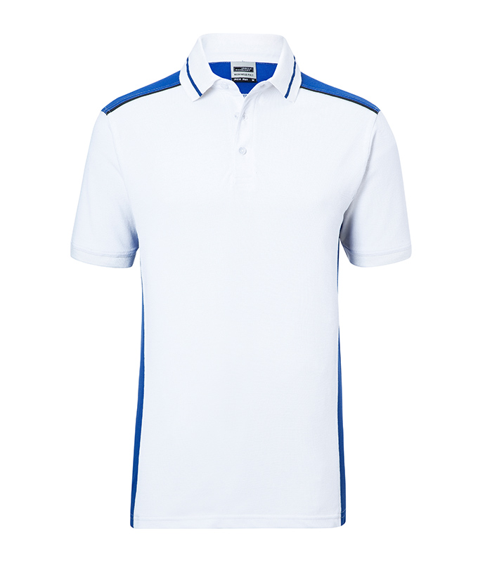 Poloshirt Herren Weiß/Blau – Men's Workwear Polo - COLOR -