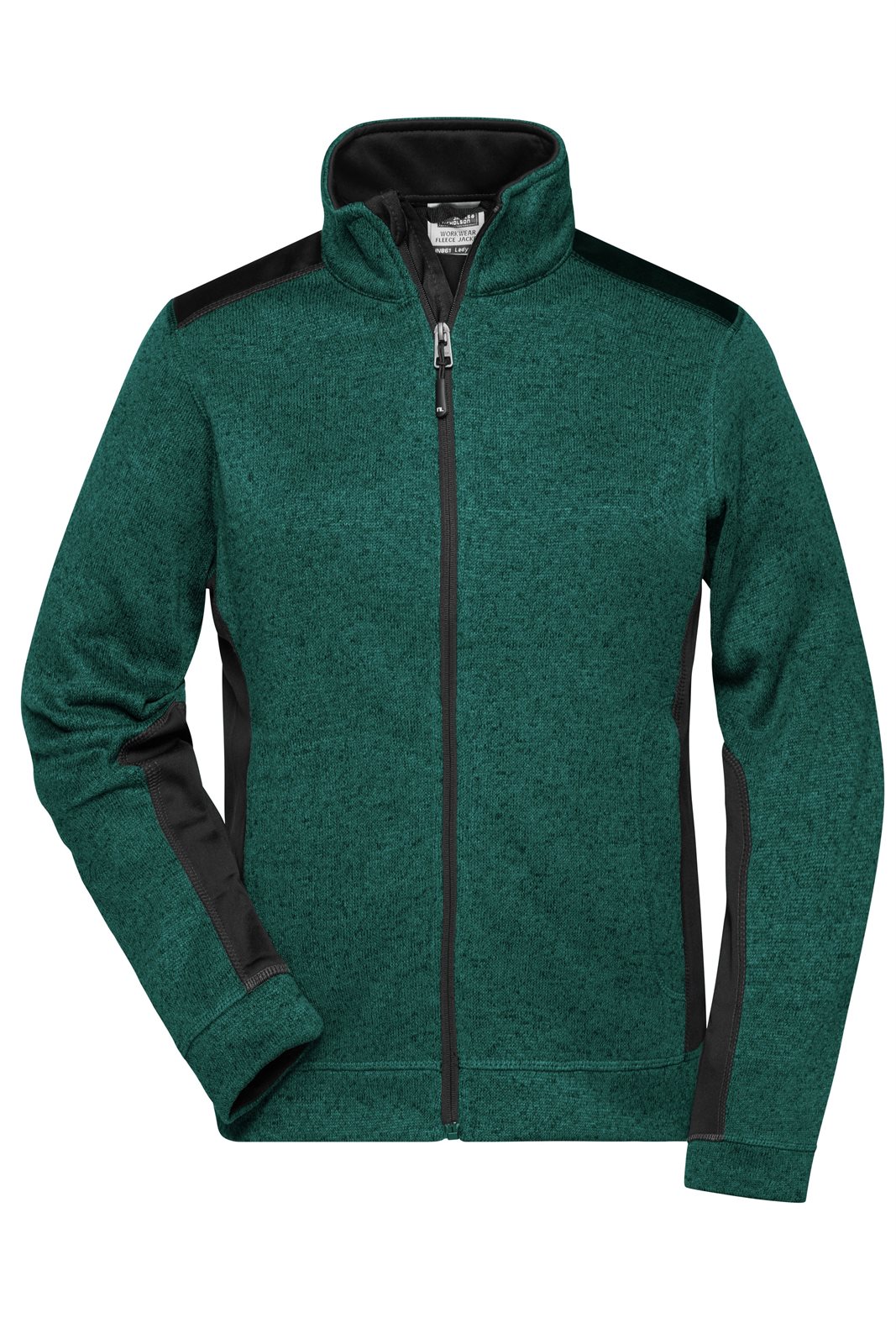 Jacke Damen Grün/Schwarz – Ladies' Knitted Workwear Fleece Jacket - STRONG -