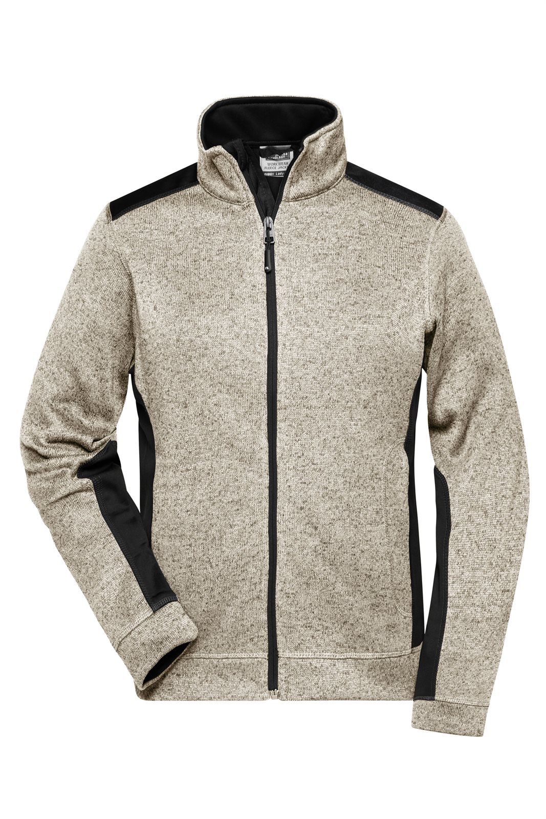 Jacke Damen Grau/Schwarz – Ladies' Knitted Workwear Fleece Jacket - STRONG -