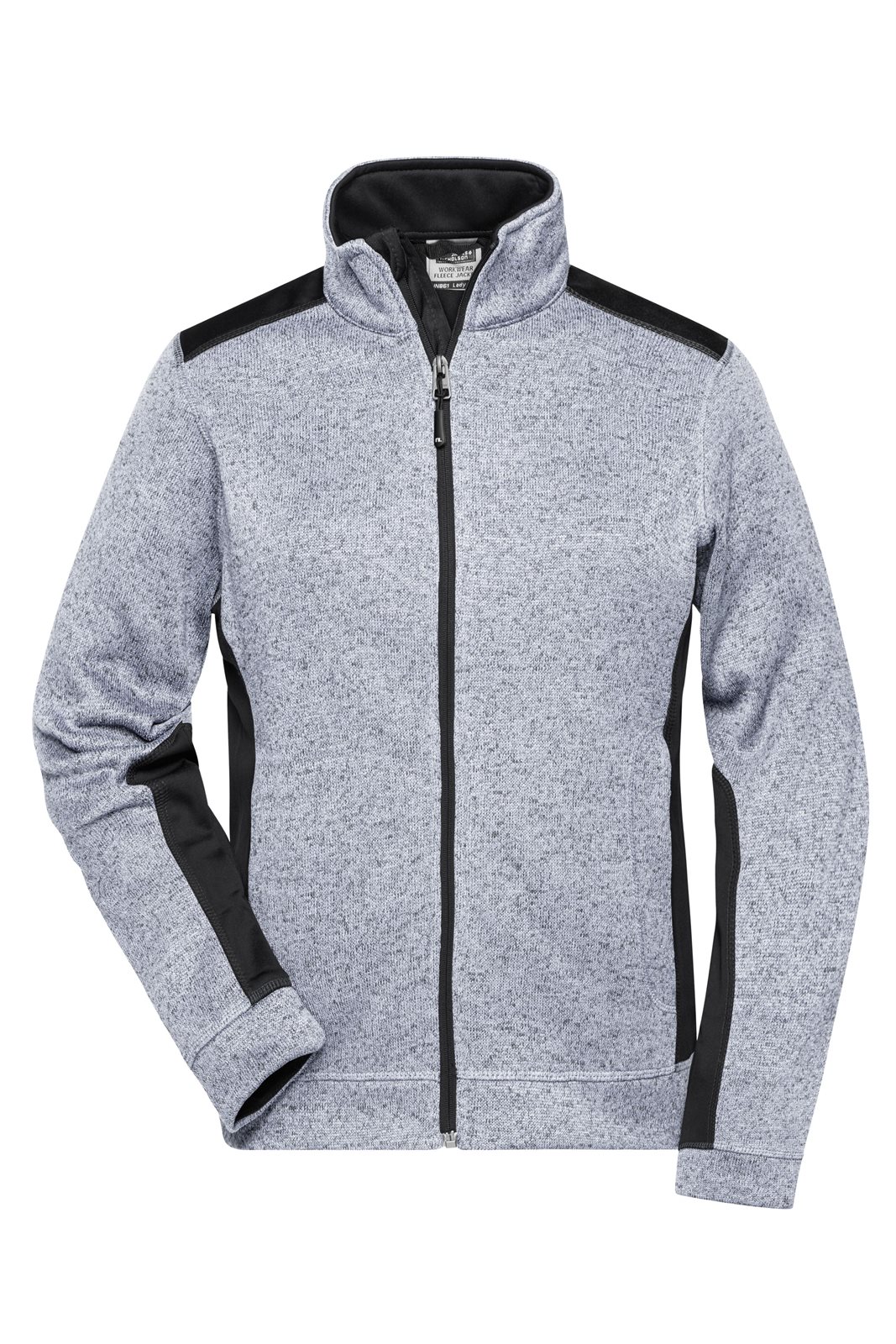 Jacke Damen Weiß/Grau – Ladies' Knitted Workwear Fleece Jacket - STRONG -