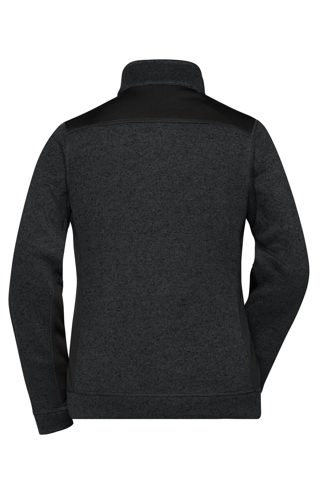 Jacke Damen Schwarz – Ladies' Knitted Workwear Fleece Jacket - STRONG -, Detailansicht
