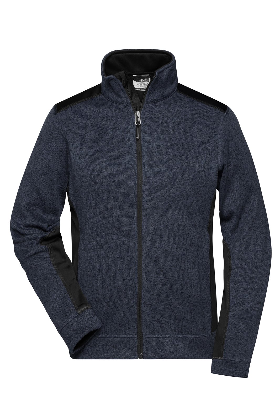 Jacke Damen Grau/Schwarz – Ladies' Knitted Workwear Fleece Jacket - STRONG -
