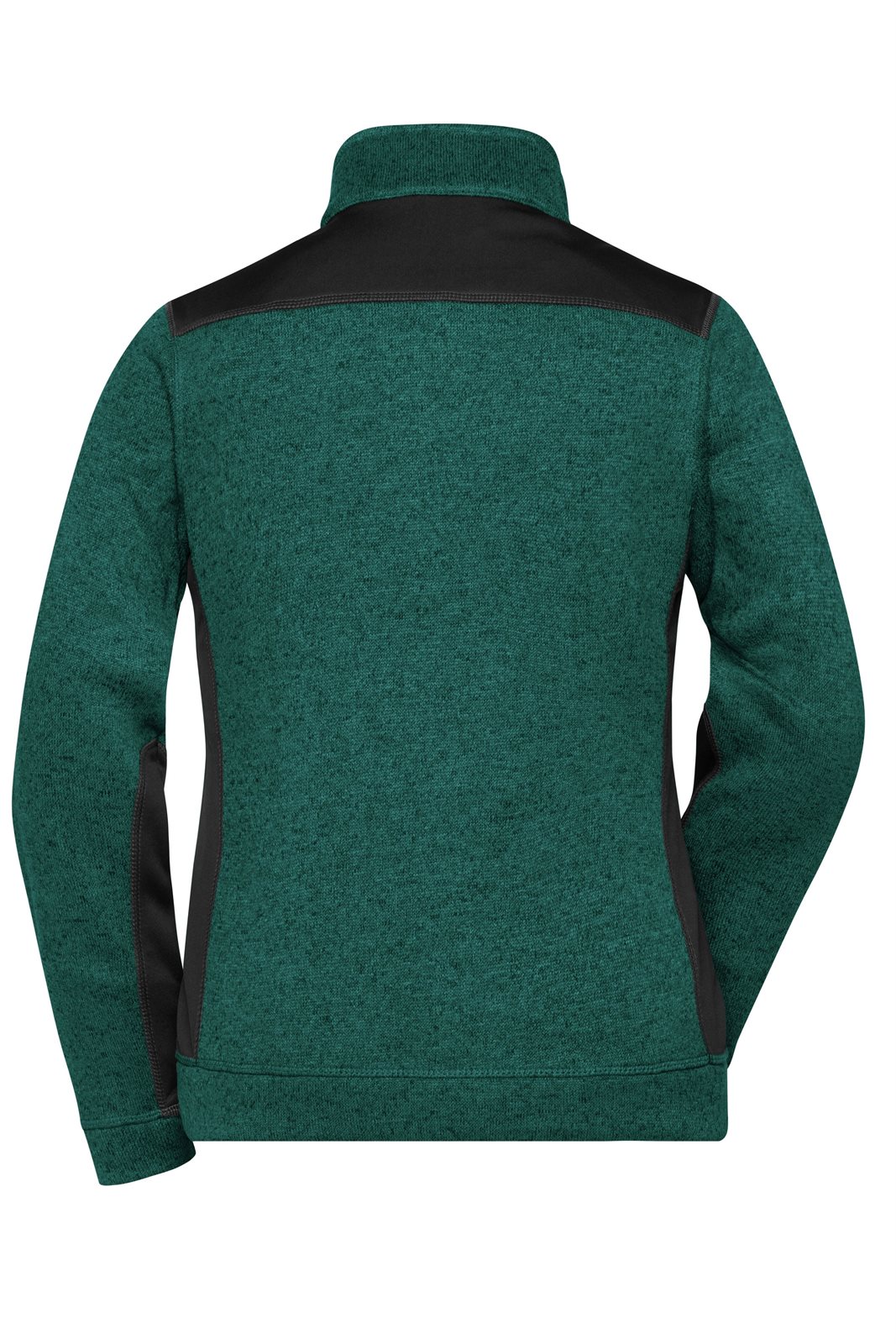 Jacke Damen Grün/Schwarz – Ladies' Knitted Workwear Fleece Jacket - STRONG -, Detailansicht