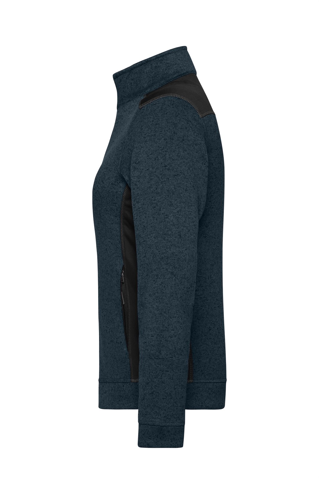 Jacke Damen Blau – Ladies' Knitted Workwear Fleece Jacket - STRONG -, Detailansicht