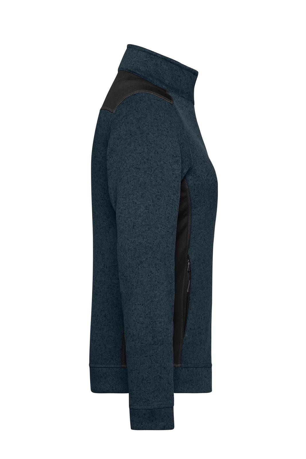 Jacke Damen Blau – Ladies' Knitted Workwear Fleece Jacket - STRONG -, Detailansicht