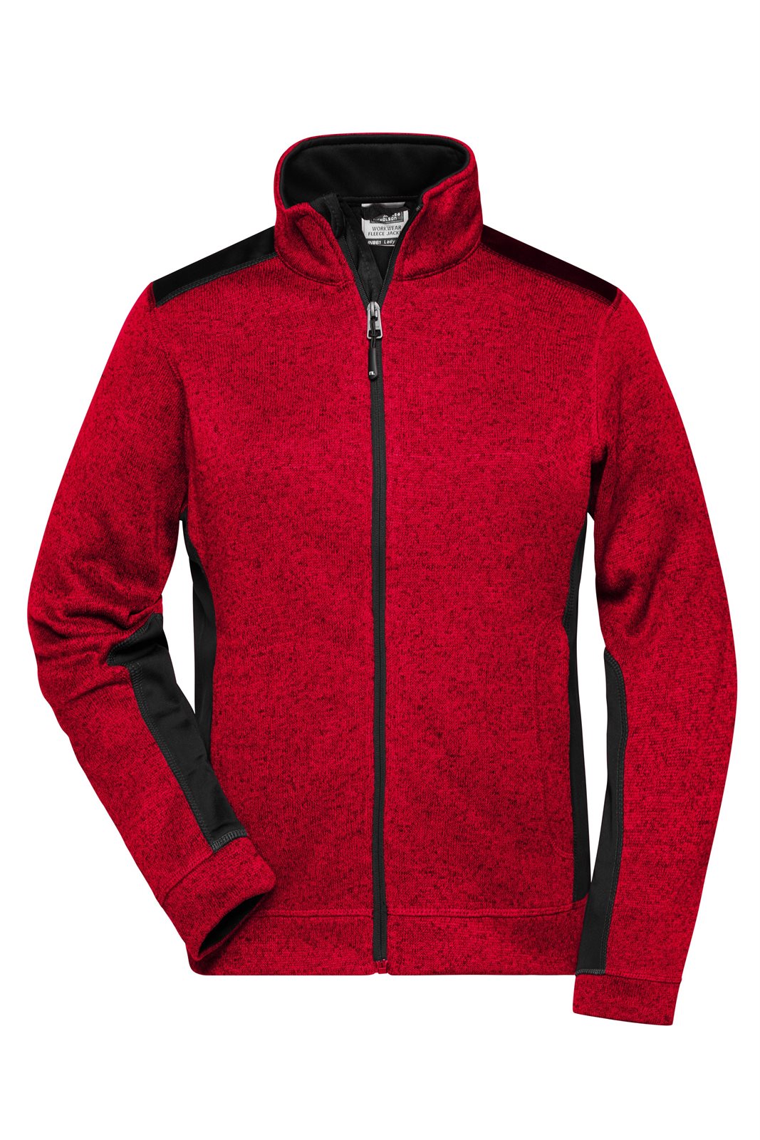 Jacke Damen Rot/Schwarz – Ladies' Knitted Workwear Fleece Jacket - STRONG -