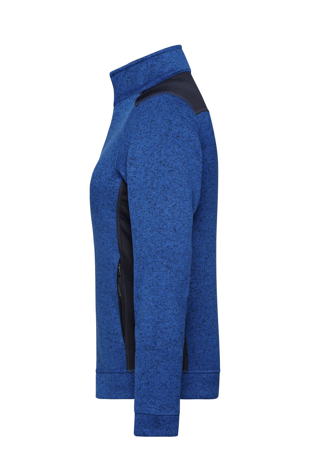 Jacke Damen Blau – Ladies' Knitted Workwear Fleece Jacket - STRONG -, Detailansicht