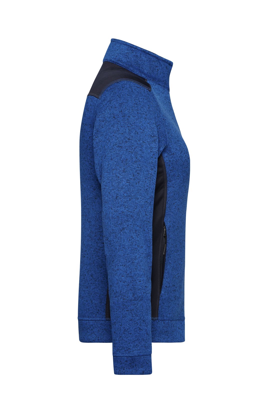 Jacke Damen Blau – Ladies' Knitted Workwear Fleece Jacket - STRONG -, Detailansicht