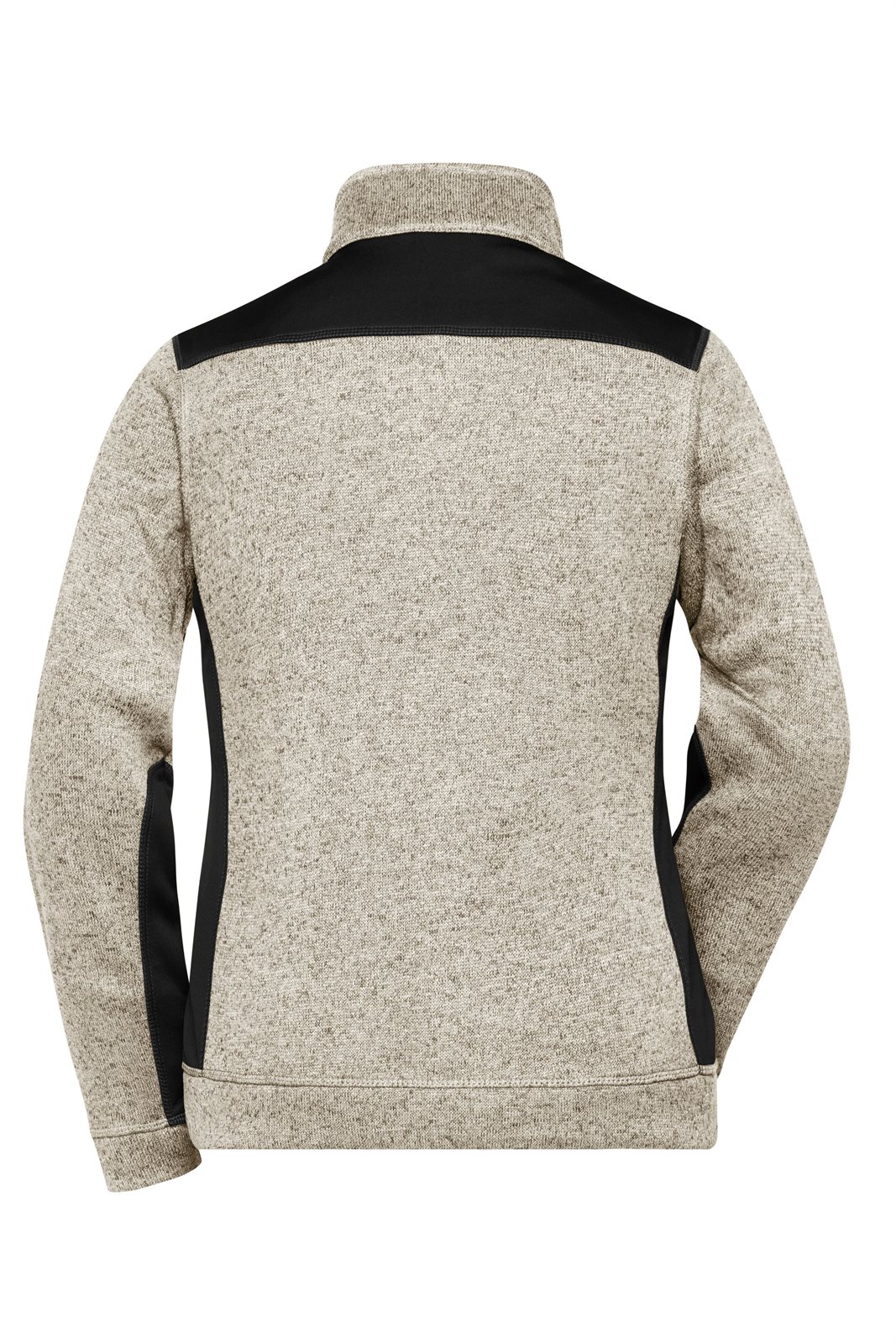 Jacke Damen Grau/Schwarz – Ladies' Knitted Workwear Fleece Jacket - STRONG -, Detailansicht