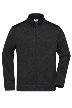Jacke Herren Schwarz – Men's Knitted Workwear Fleece Jacket - STRONG -