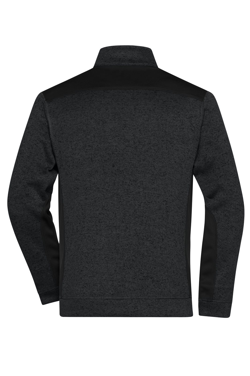 Jacke Herren Schwarz – Men's Knitted Workwear Fleece Jacket - STRONG -, Detailansicht