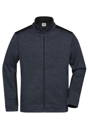 Jacke Herren Schwarz – Men's Knitted Workwear Fleece Jacket - STRONG -