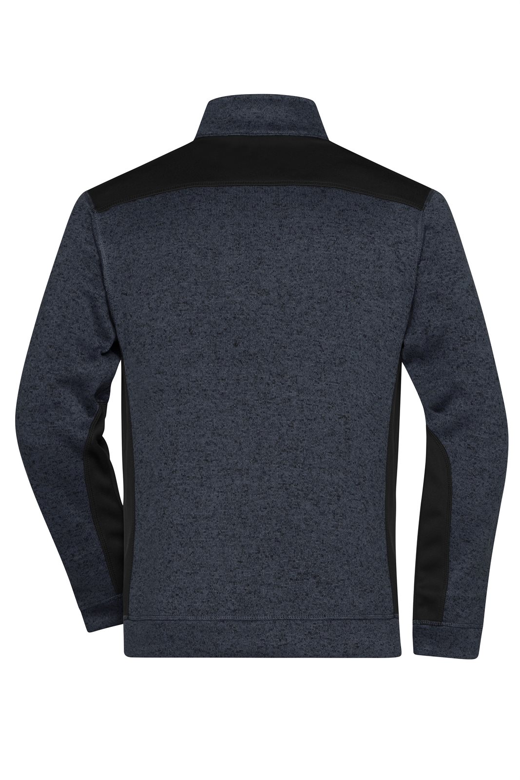 Jacke Herren Grau/Schwarz – Men's Knitted Workwear Fleece Jacket - STRONG -, Detailansicht