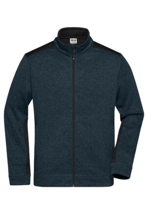 Jacke Herren Schwarz – Men's Knitted Workwear Fleece Jacket - STRONG -
