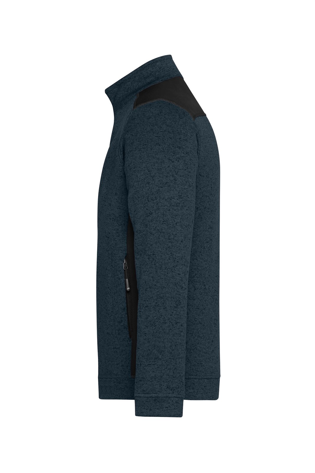 Jacke Herren Blau – Men's Knitted Workwear Fleece Jacket - STRONG -, Detailansicht