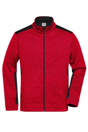 Jacke Herren Schwarz – Men's Knitted Workwear Fleece Jacket - STRONG -