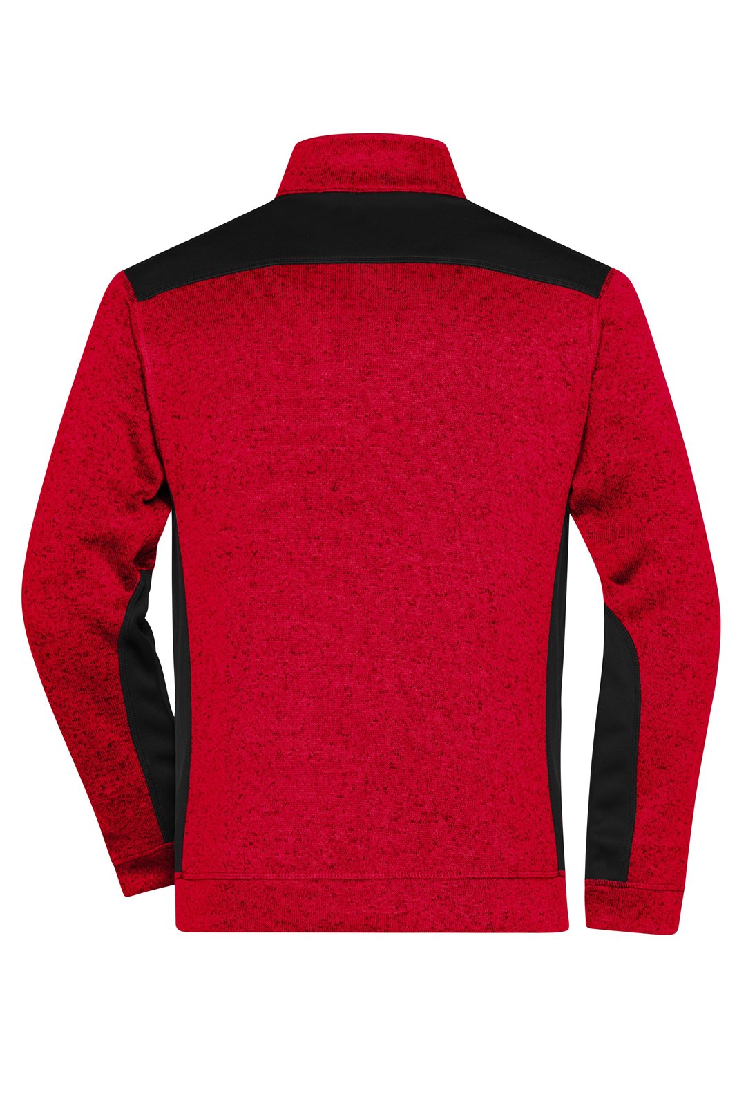 Jacke Herren Rot/Schwarz – Men's Knitted Workwear Fleece Jacket - STRONG -, Detailansicht