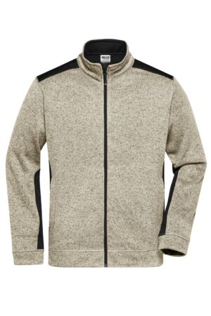 Jacke Herren Schwarz – Men's Knitted Workwear Fleece Jacket - STRONG -