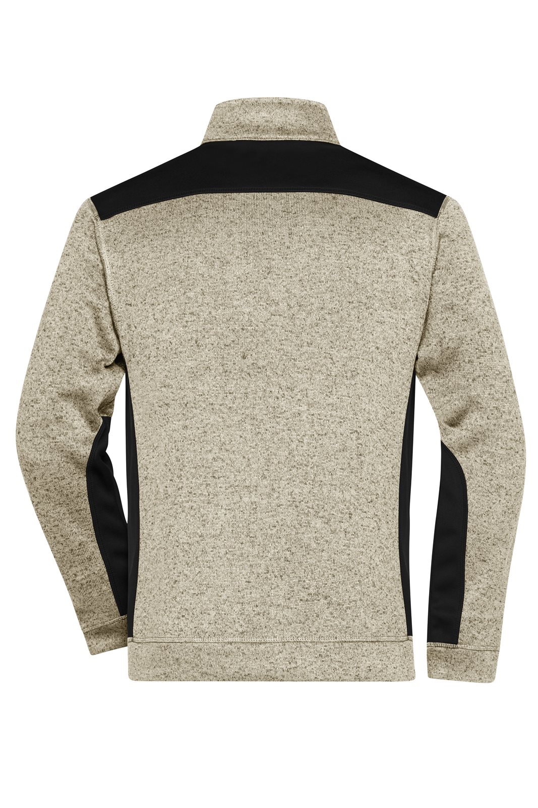 Jacke Herren Grau/Schwarz – Men's Knitted Workwear Fleece Jacket - STRONG -, Detailansicht
