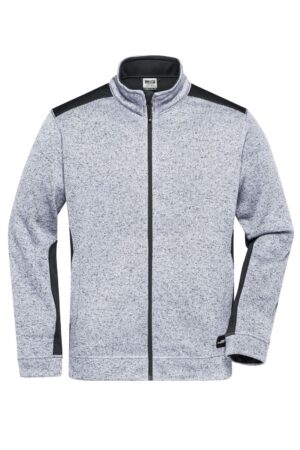 Jacke Herren Schwarz – Men's Knitted Workwear Fleece Jacket - STRONG -