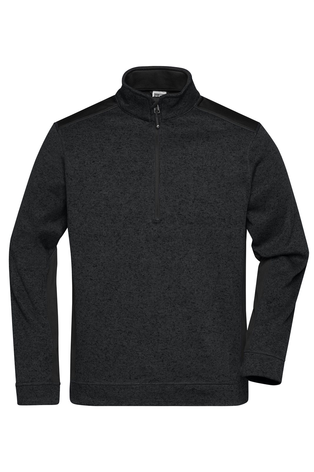 Pullover Unisex Schwarz – Men's Knitted Workwear Fleece Half-Zip - STRONG -
