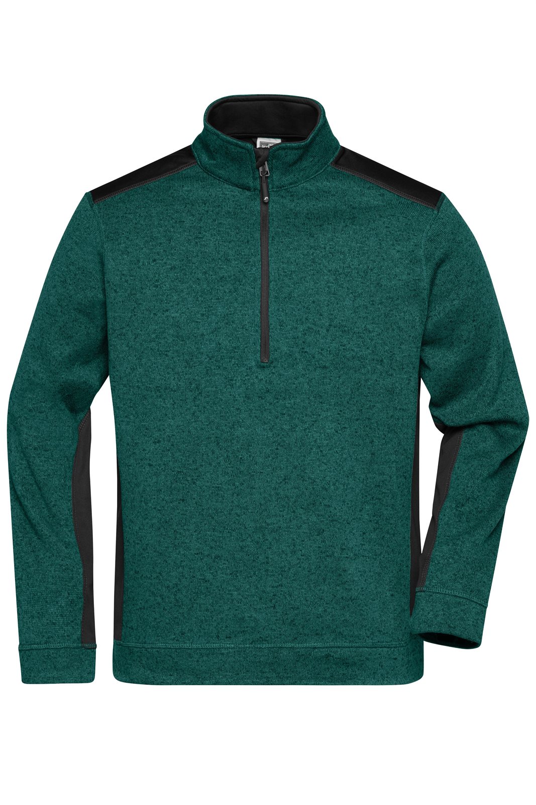 Pullover Unisex Grün/Schwarz – Men's Knitted Workwear Fleece Half-Zip - STRONG -