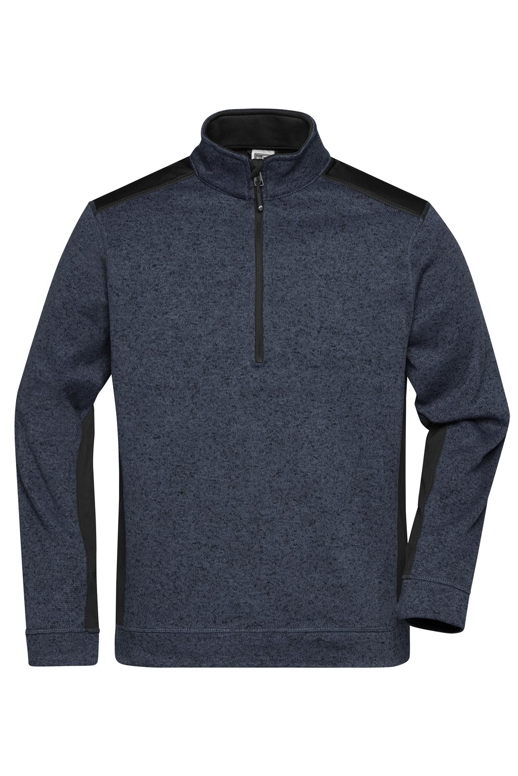 Pullover Unisex Grau/Schwarz – Men's Knitted Workwear Fleece Half-Zip - STRONG -