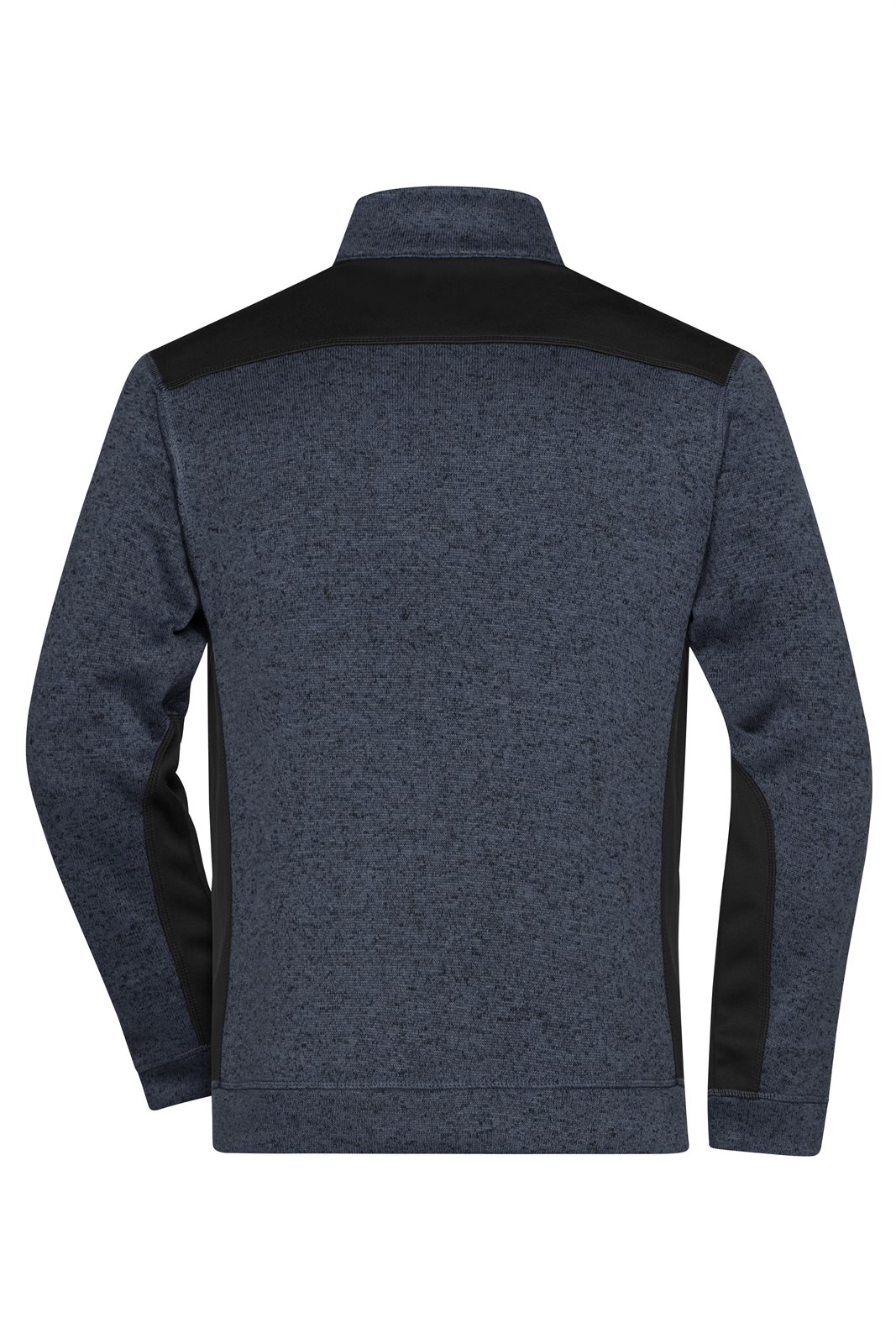 Pullover Unisex Grau/Schwarz – Men's Knitted Workwear Fleece Half-Zip - STRONG -, Detailansicht