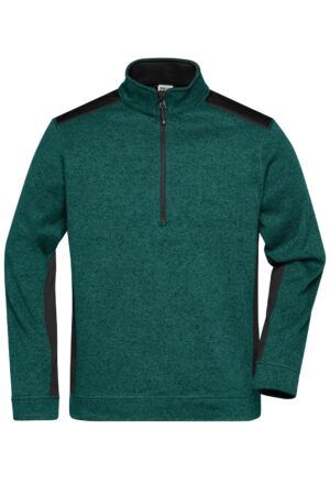Pullover Unisex Schwarz – Men's Knitted Workwear Fleece Half-Zip - STRONG -