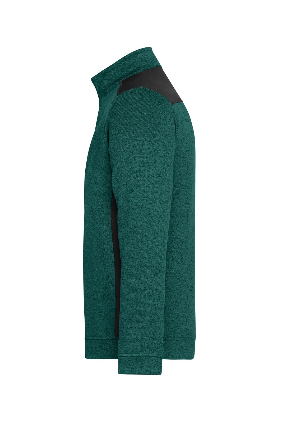 Pullover Unisex Grün/Schwarz – Men's Knitted Workwear Fleece Half-Zip - STRONG -, Detailansicht