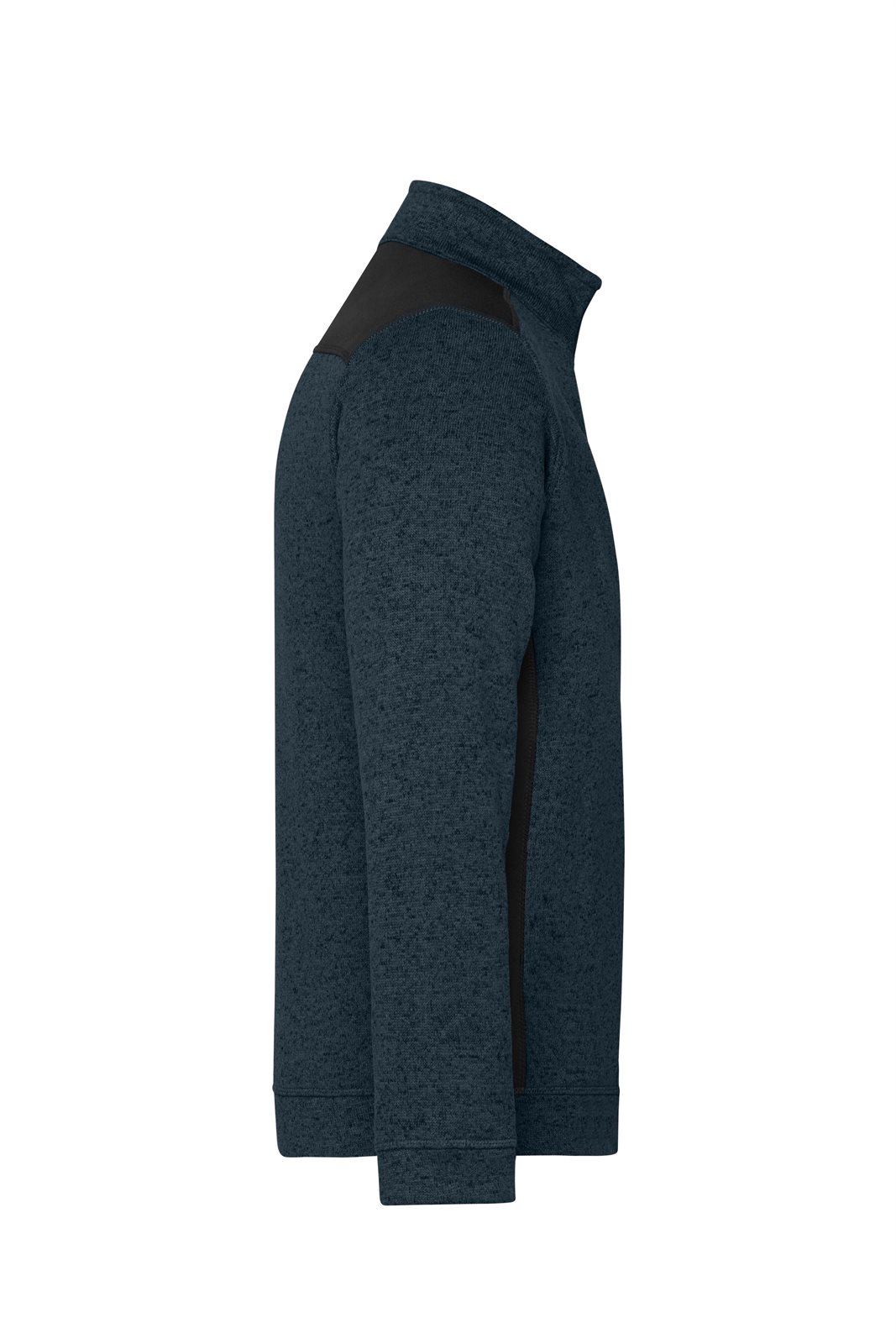 Pullover Unisex Blau – Men's Knitted Workwear Fleece Half-Zip - STRONG -, Detailansicht
