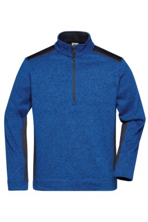 Pullover Unisex Schwarz – Men's Knitted Workwear Fleece Half-Zip - STRONG -