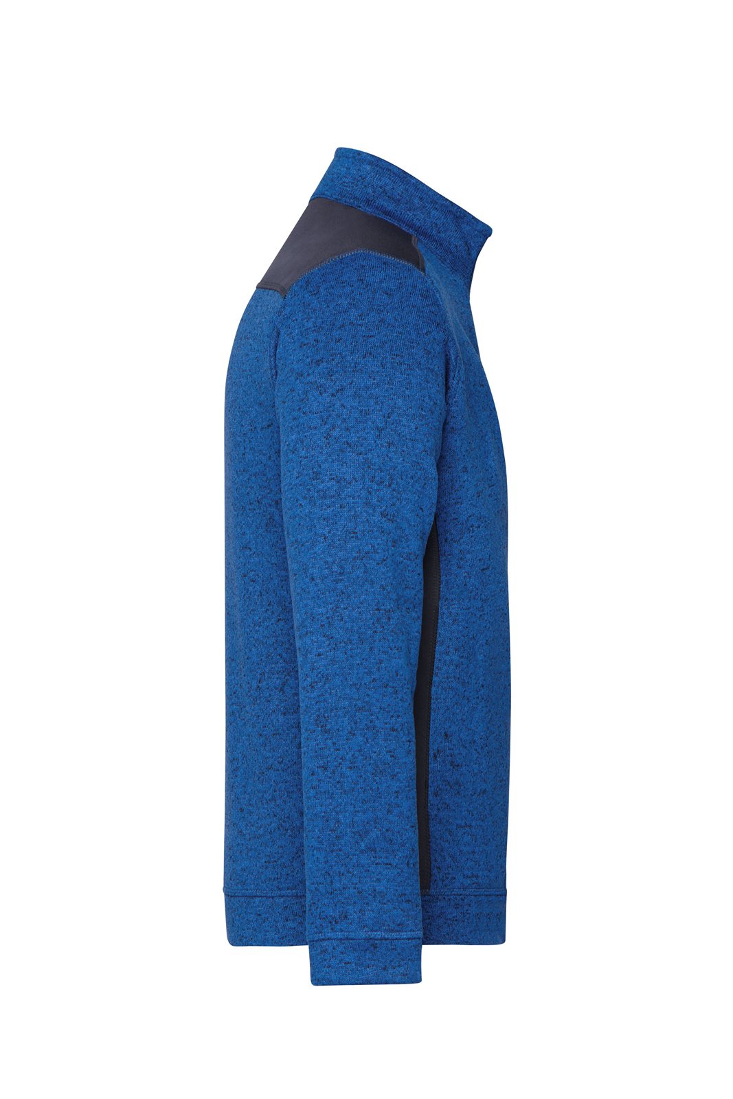 Pullover Unisex Blau – Men's Knitted Workwear Fleece Half-Zip - STRONG -, Detailansicht