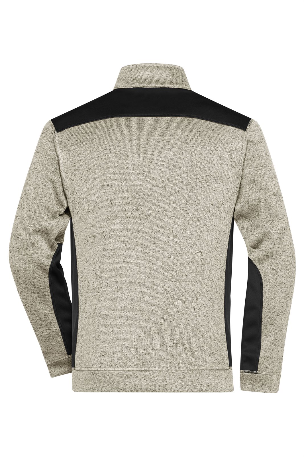 Pullover Unisex Grau/Schwarz – Men's Knitted Workwear Fleece Half-Zip - STRONG -, Detailansicht