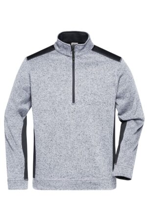 Pullover Unisex Schwarz – Men's Knitted Workwear Fleece Half-Zip - STRONG -