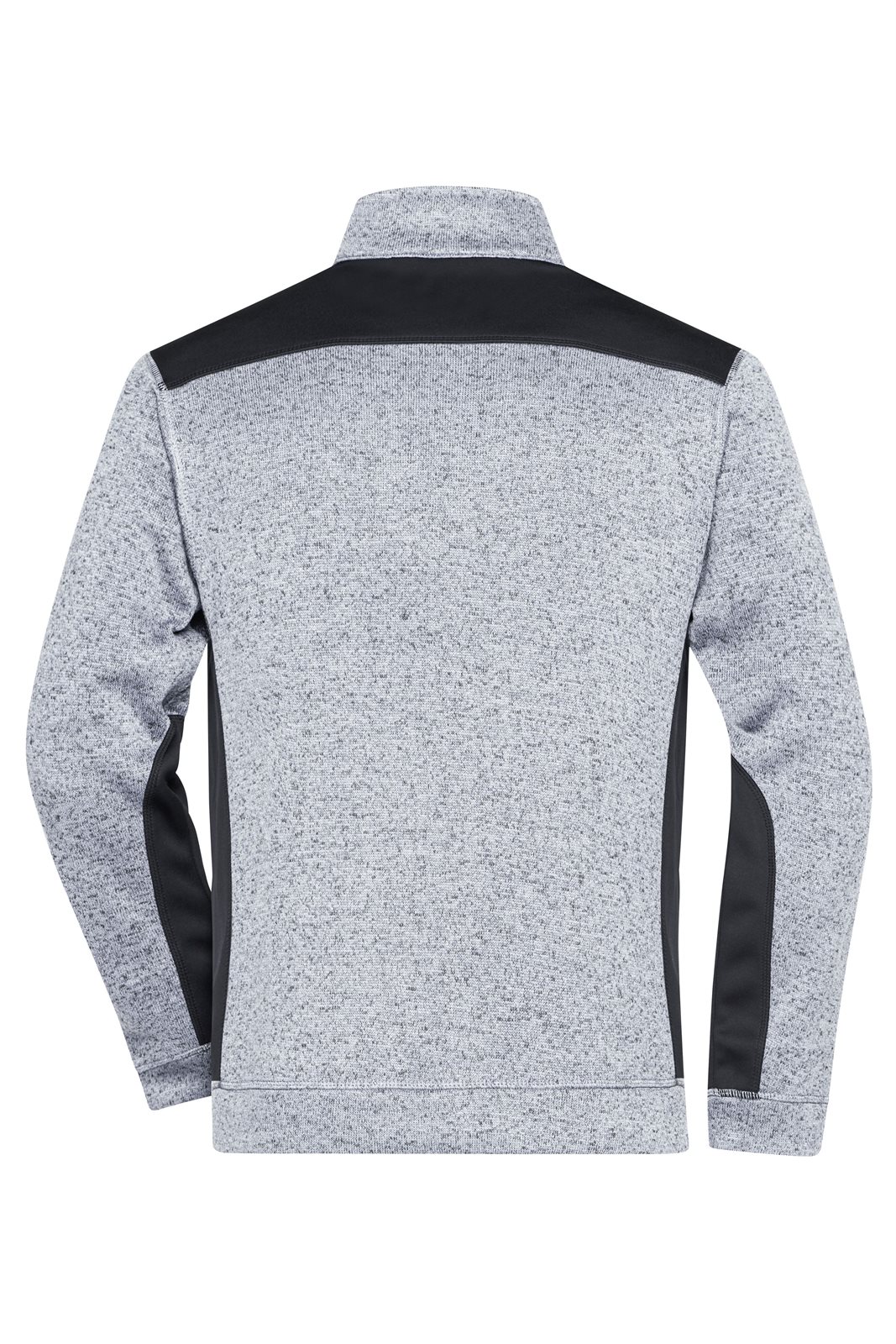 Pullover Unisex Weiß/Grau – Men's Knitted Workwear Fleece Half-Zip - STRONG -, Detailansicht