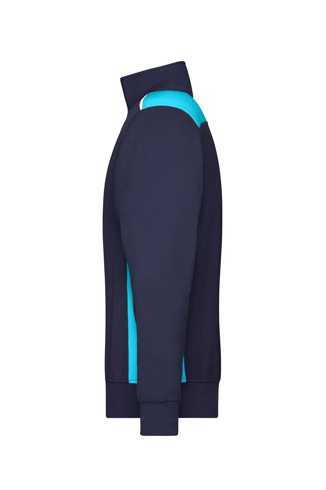 Pullover Unisex Blau – Workwear Half-Zip Sweat - COLOR -, Detailansicht