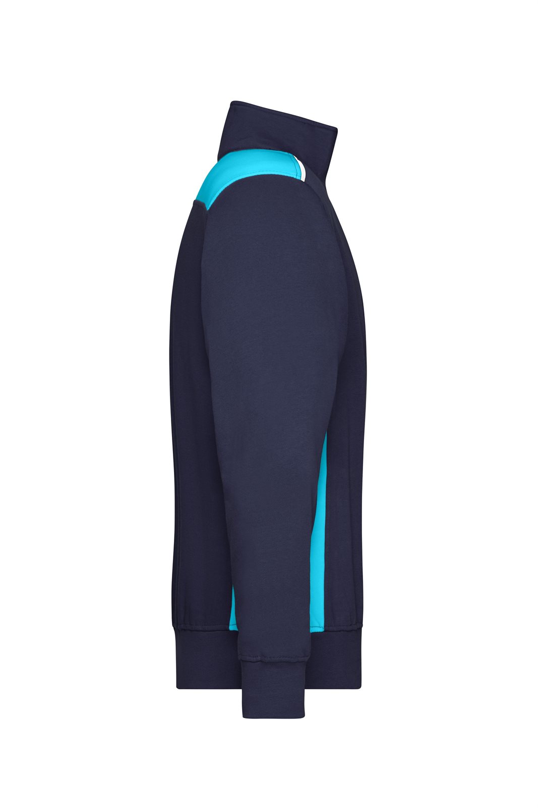 Pullover Unisex Blau – Workwear Half-Zip Sweat - COLOR -, Detailansicht