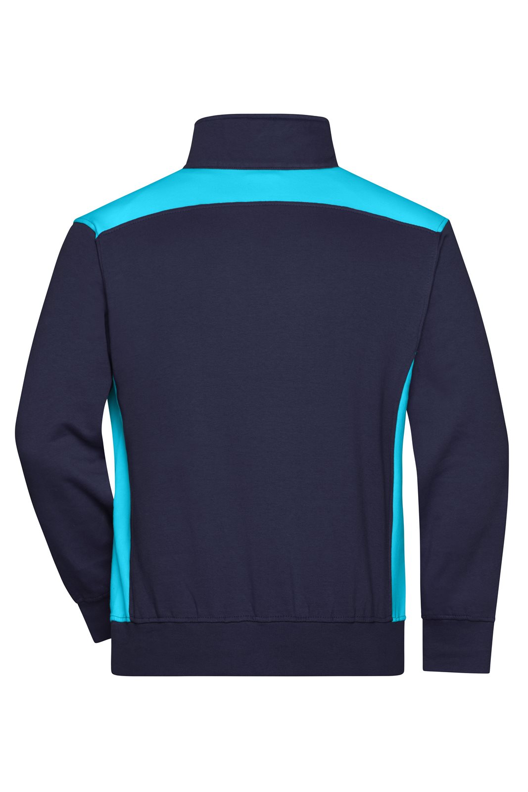Pullover Unisex Blau – Workwear Half-Zip Sweat - COLOR -, Detailansicht