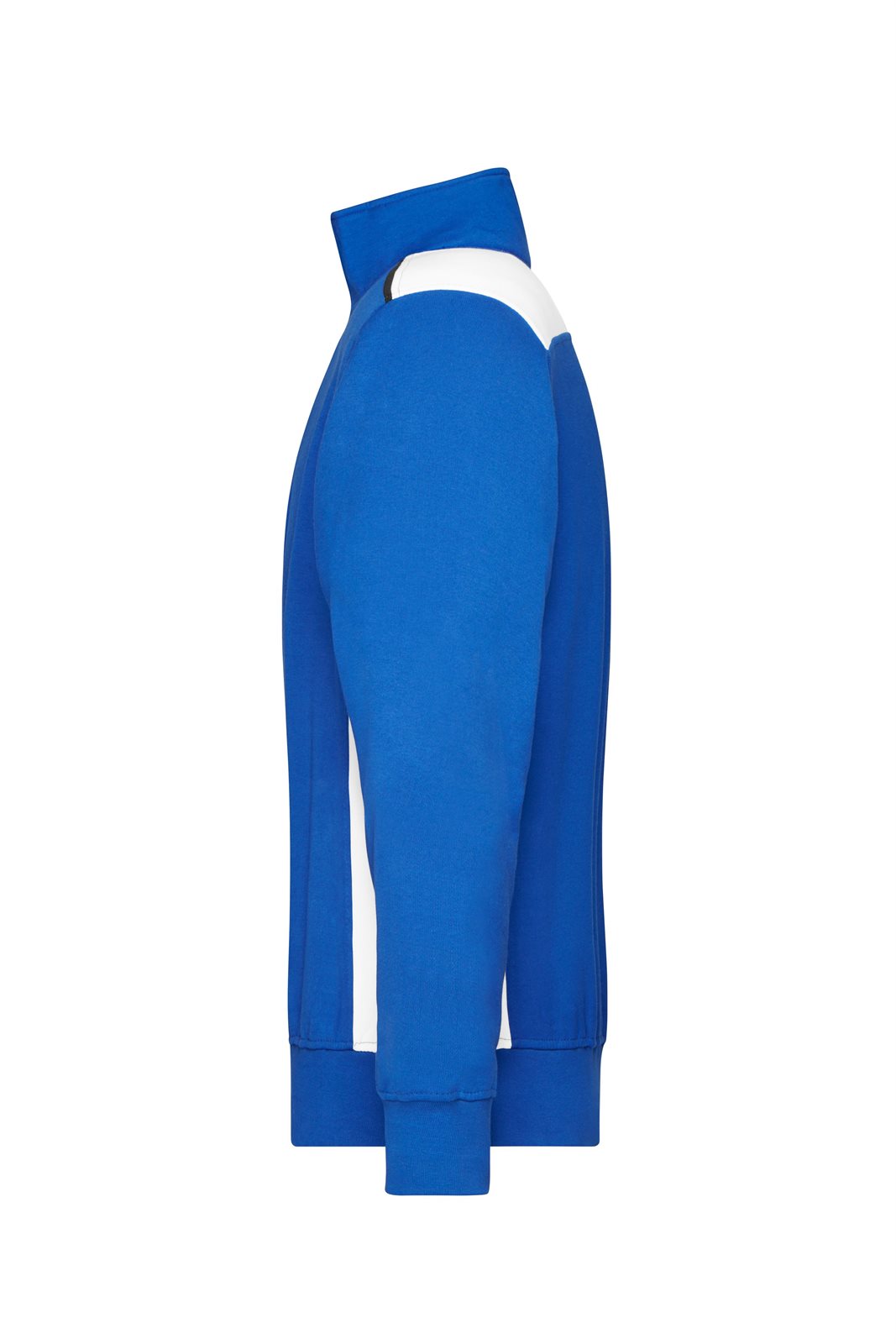Pullover Unisex Weiß/Blau – Workwear Half-Zip Sweat - COLOR -, Detailansicht